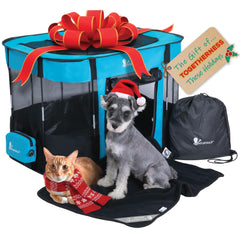 AVENTURTAILS portable-dog-playpen-medium assembled for indoor/outdoor use.