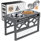 AVERYDAY elevated dog bowl stand at four heights supports ergonomic feeding for large breeds.