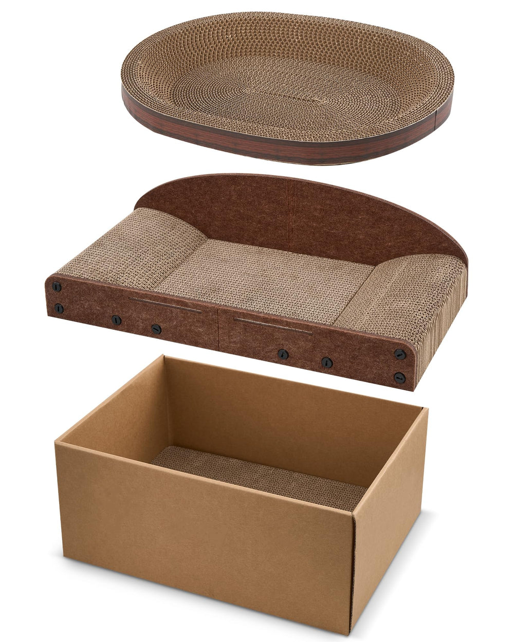 Avont Cat Scratcher Set reversible pad showing versatile scratching options for furniture protection