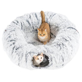 Avont cat tunnel bed central cushion close-up showing cozy hide-and-play space