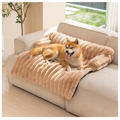 Avont dog bed mat with warm fluffy surface offers calming sofa comfort.