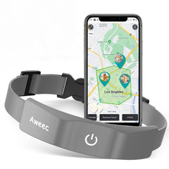 Aweec GPS Fence app screen showing virtual boundaries for up to three dogs for easy monitoring.