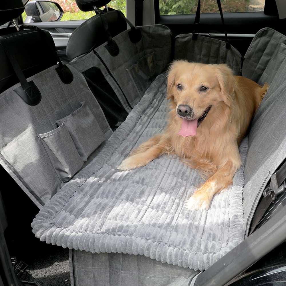 Awjcsv dog car seat cover backseat extender fit with secure protection and clean upholstery.