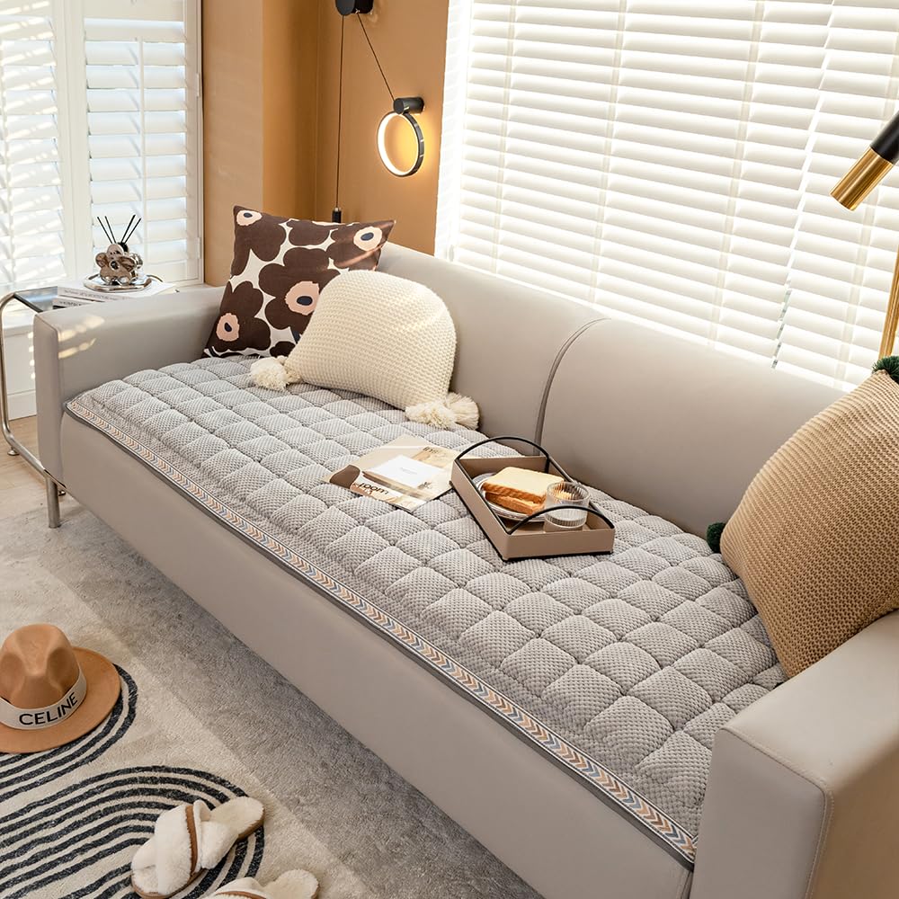 Awjcsv dog couch cover gray side view protects sofa with subtle style.