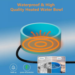 AWLYLNLL 108-ounce capacity supports multiple pets outdoors.