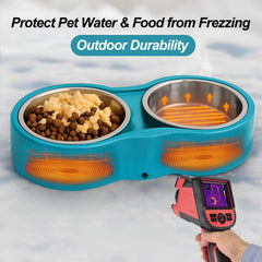 AWLYLNLL UL-certified heated pet bowl with chew-resistant cord.