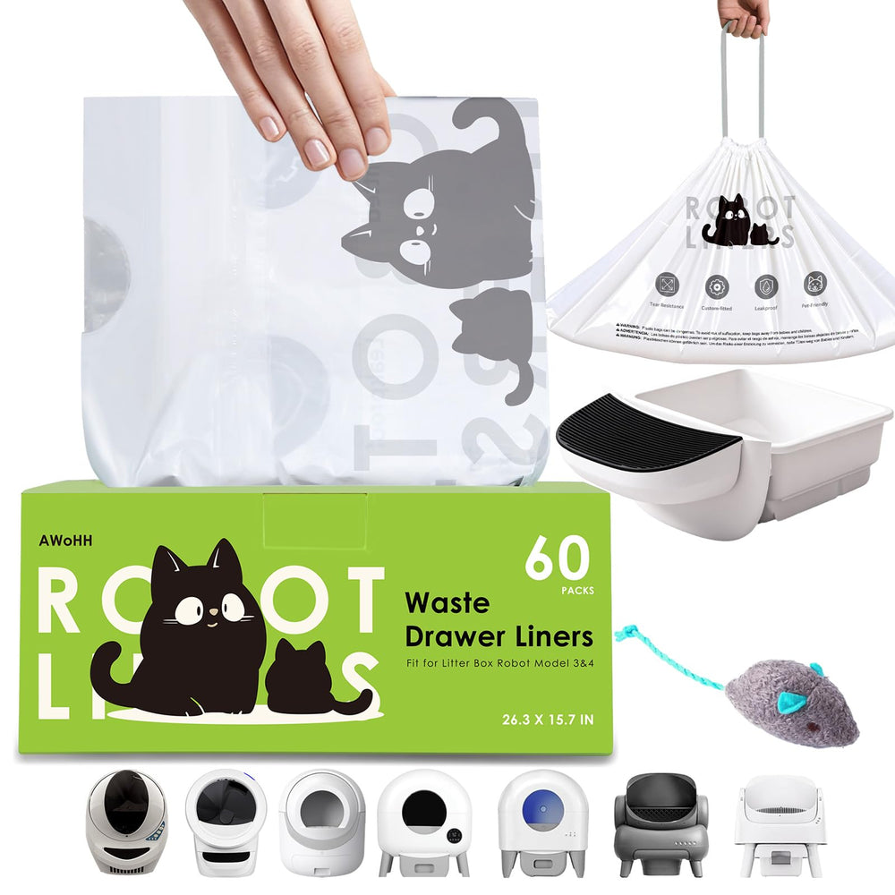 AWoHH Draw-Pack cat litter bags package for quick, mess-free dispensing.
