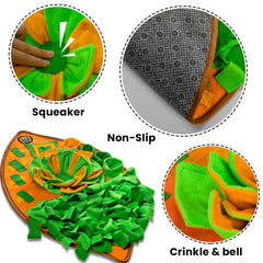 AWOOF snuffle mat for dogs: nosework play and mental engagement during feeding