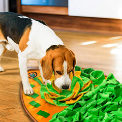 AWOOF snuffle mat on non-slip base staying in place during play