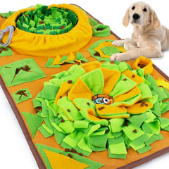 AWOOF Large Dog Snuffle Mat full view promotes slow feeding and mental enrichment for big breeds.