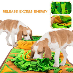 AWOOF Snuffle Mat flower petals detail emphasizes hidden treats and nose-work play.