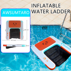 awsumtaro inflatable dock ocean-scene highlights durable PVC mesh for wear resistance in saltwater