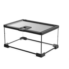 AWXZOM mini reptile glass terrarium top opening enables hassle-free feeding and handling.