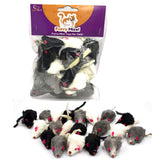 AXEL PETS 20 furry mice pack view highlights catnip scent and rattle for engaging play.