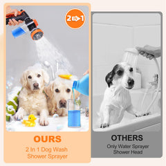 AYBBSHOW soap dispenser mode demonstrates foam for efficient pet shampooing.
