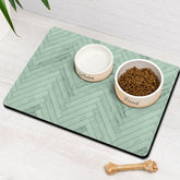 Ayiashiab dog food mat absorbs spills quickly for a dry feeding area