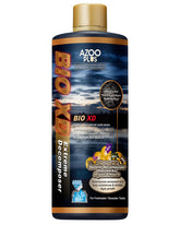 Azoo Bio XD extreme decomposer bottle demonstrates rapid clarity in aquariums.