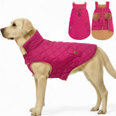 Azuza dog jacket waterproof rose red 2xl front view keeps your pup dry