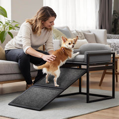 AZV non-slip dog stairs bottom-grip ensures stable footing during climbs