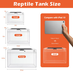 AZV reptile terrarium starter kit escape-lock close-up showing secure containment.