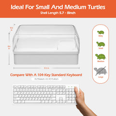 AZV Turtle Tank Starter Habitat Kit anti-escape fence keeps turtle secure.