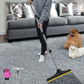 B-Land Carpet Rake for pet hair removal on rugs speeds up cleanups.