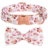 Babole Pet Christmas collar with removable bowtie on a small dog for holiday style and photos