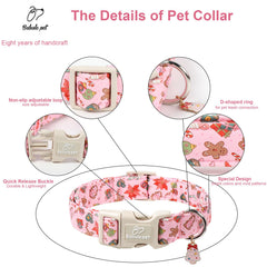 Babole Pet Christmas collar secure D ring stitching ensures reliable leash attachment