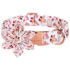 Babole Pet Christmas collar with flower bow festive look for holiday photos