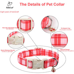 Babole Pet dog wearing plaid collar demonstrates comfortable all-day wear.