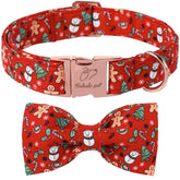 Babole Pet Christmas snowman-pattern collar for festive holiday walks.