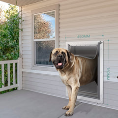 Baboni pet door double flap offers weather protection and energy efficiency.