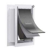 Baboni Pet Door wall 3-flap design with telescoping tunnel for varied wall thickness and easy access.