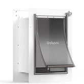 Baboni pet door wall with telescoping tunnel for a precise fit.