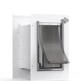 Baboni pet door wall steel-frame enables secure indoor-outdoor access for small pets.
