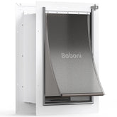 Baboni pet door wall steel-frame provides sturdy daily access for dogs and cats