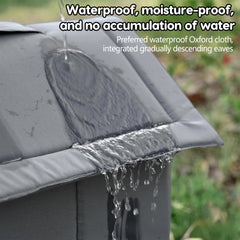 Babyye Outdoor Cat House interior with elevated base to stay dry on wet ground