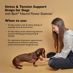 Bach Rescue Remedy Pet Dropper liquid drops shown for easy administration and calming moments.