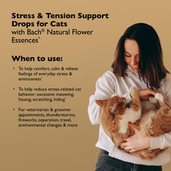 Bach Rescue Remedy Pet Dropper pour demonstrates easy dosing for travel or vet visits.