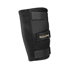 Back on Track Knee Boots Medium strap closeup highlighting adjustable Velcro for secure fit.