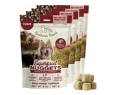BADLANDS RANCH Superfood Nuggets in a dog bowl enhancing meals with bison flavor
