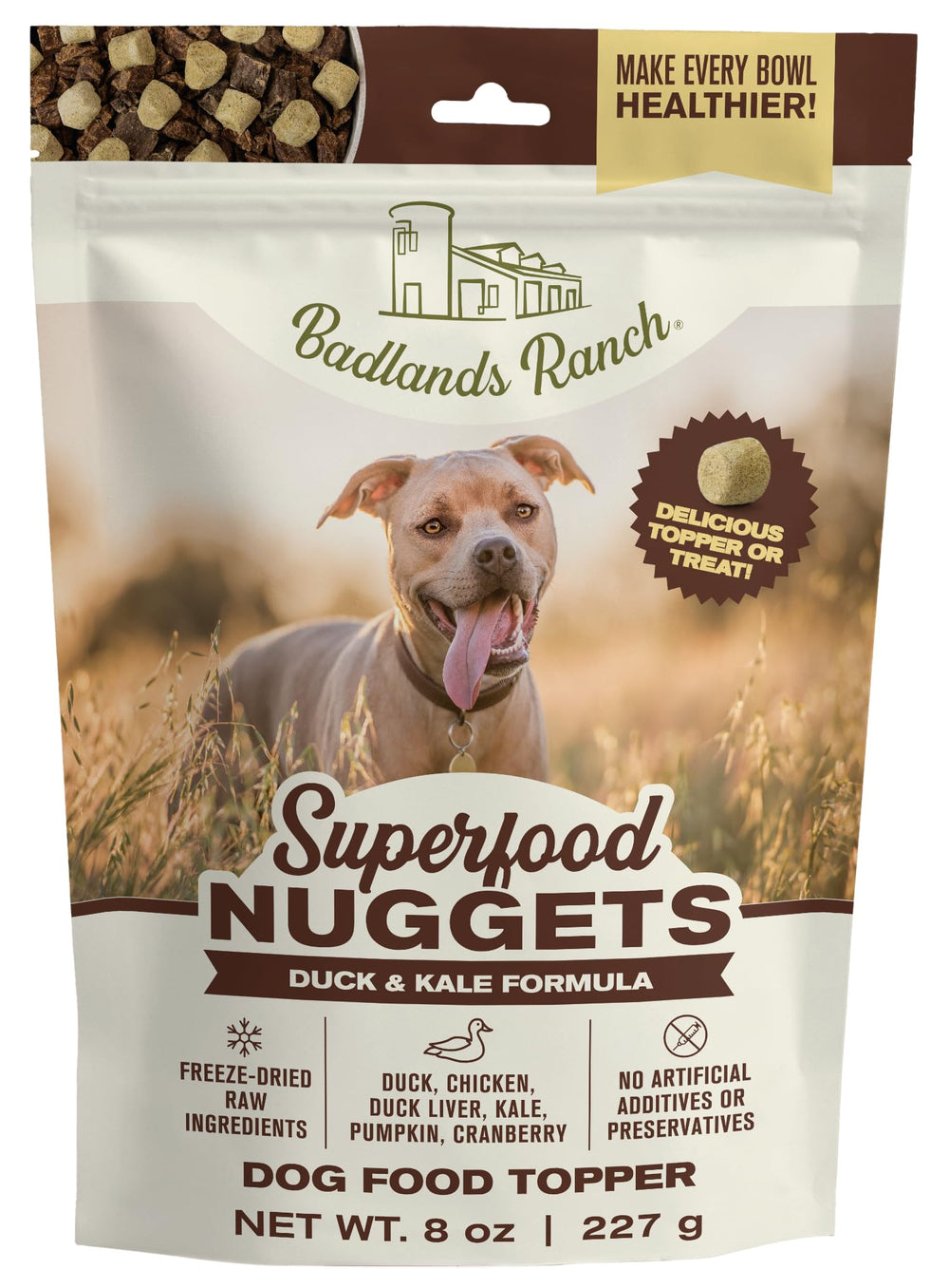 BADLANDS RANCH Superfood Nuggets duck-kale bag—protein-packed for daily meals