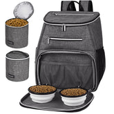 BAGLHER dog travel backpack front pocket open for quick feeding on the go