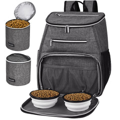 BAGLHER dog travel backpack front pocket open for quick feeding on the go