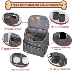 BAGLHER dog travel backpack side mesh pocket holds water bottle for hydration