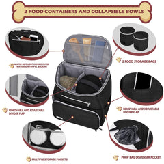 BAGLHER dog travel backpack side view shows water bottle pocket for on the go hydration