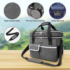 BAGLHER dog travel bag collapsible bowls ready for water and feeding times