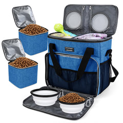 BAGLHER Dog Travel Bag front view showing organized pockets for easy packing