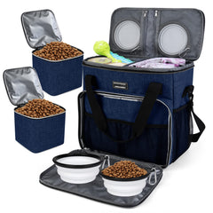 BAGLHER dog travel bag with full zip opening enhances packing on trips.