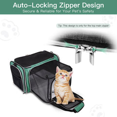 BAGLHER leak-proof cat carrier keeps trips clean and mess-free during travel.